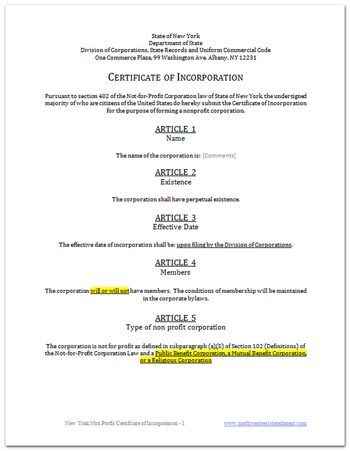 âArticle of Incorporation new yorkâçå¾çæç´¢ç»æ